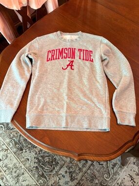 Crimson Tide Gray Crewneck Sweatshirt - Athletic Collegiate Pullover